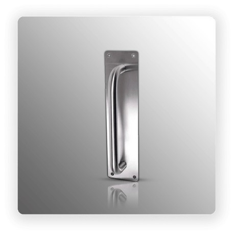Door Pull Handles D Shaped Pull Handles on Backplate - 400mm Centres