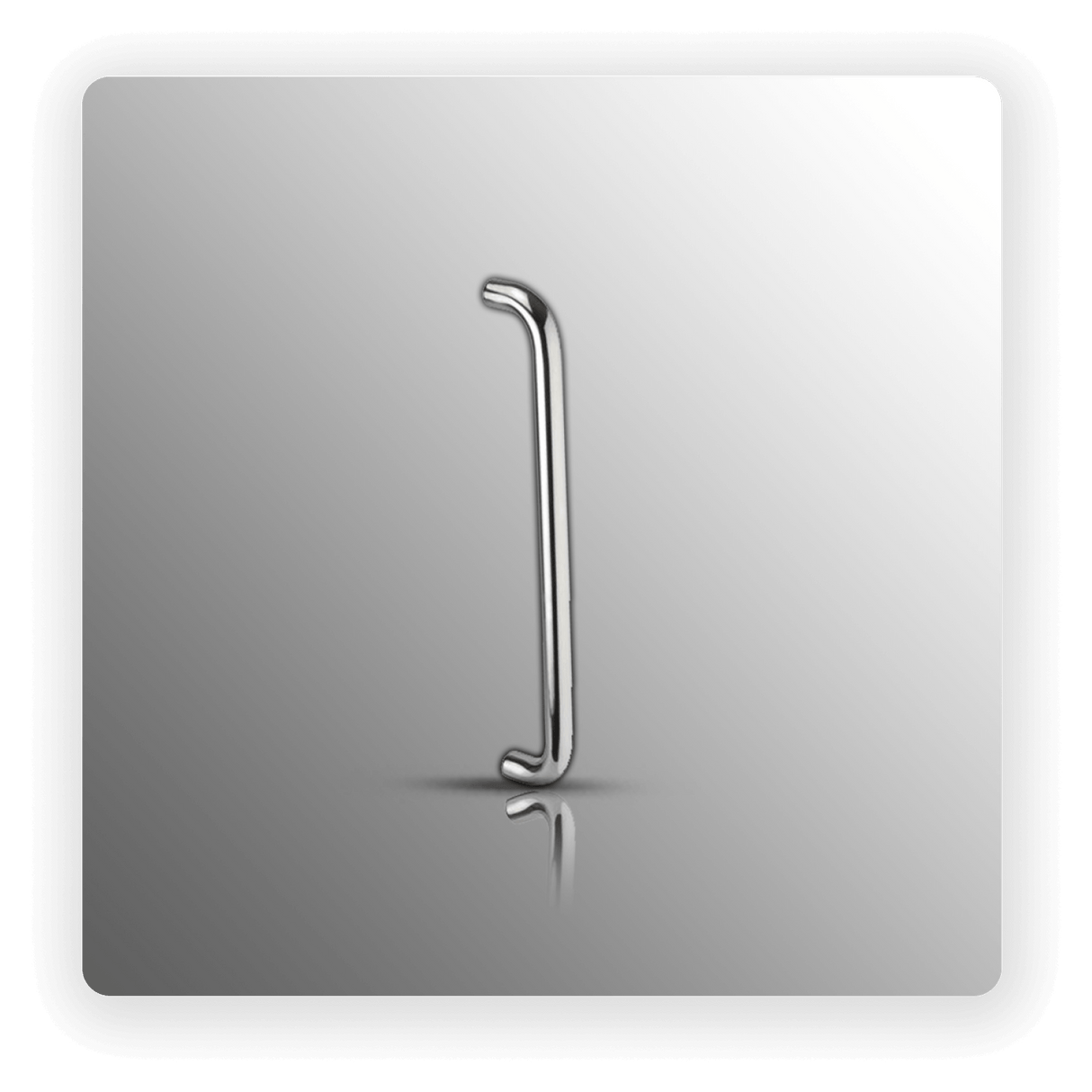 D Pull Door Handles 400mm Centres with Polished Finish