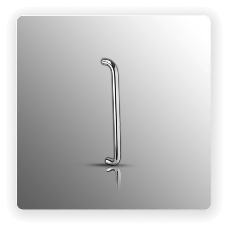 D Pull Door Handles 400mm Centres with Polished Finish