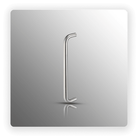 D Pull Handles with 400mm Centres in Satin Finish
