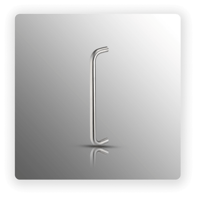 D Pull Handles with 400mm Centres in Satin Finish
