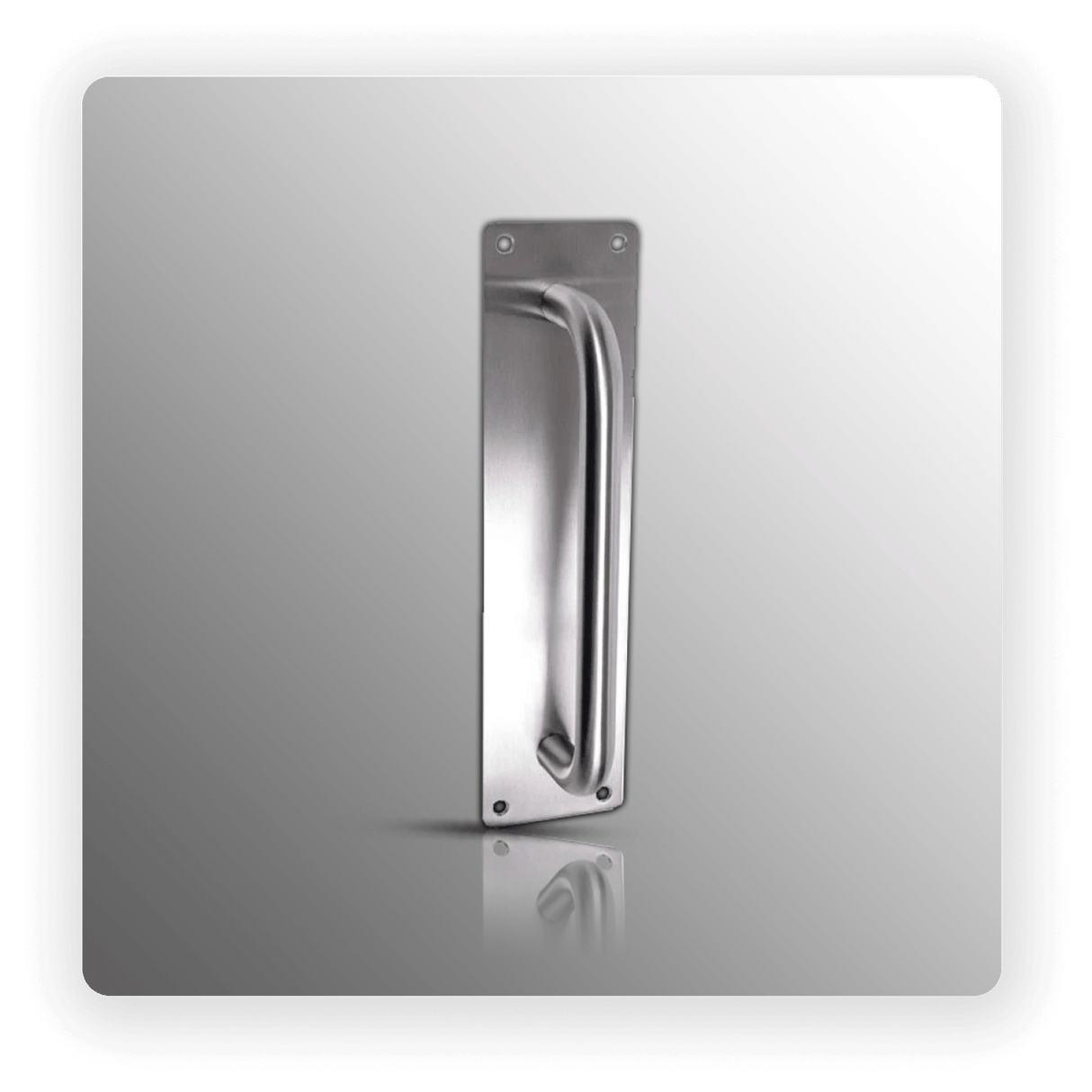 Pull Handle on Plate with Satin Finish 450mm x 75mm