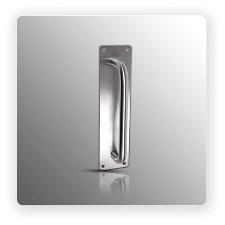 Pull Handle on Plate with Satin Finish 450mm x 75mm