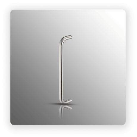 D Pull Handles in Satin Stainless Steel 300mm Centres