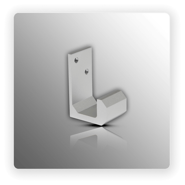 Singular Wall Mounted Coat Hook Satin Aluminium