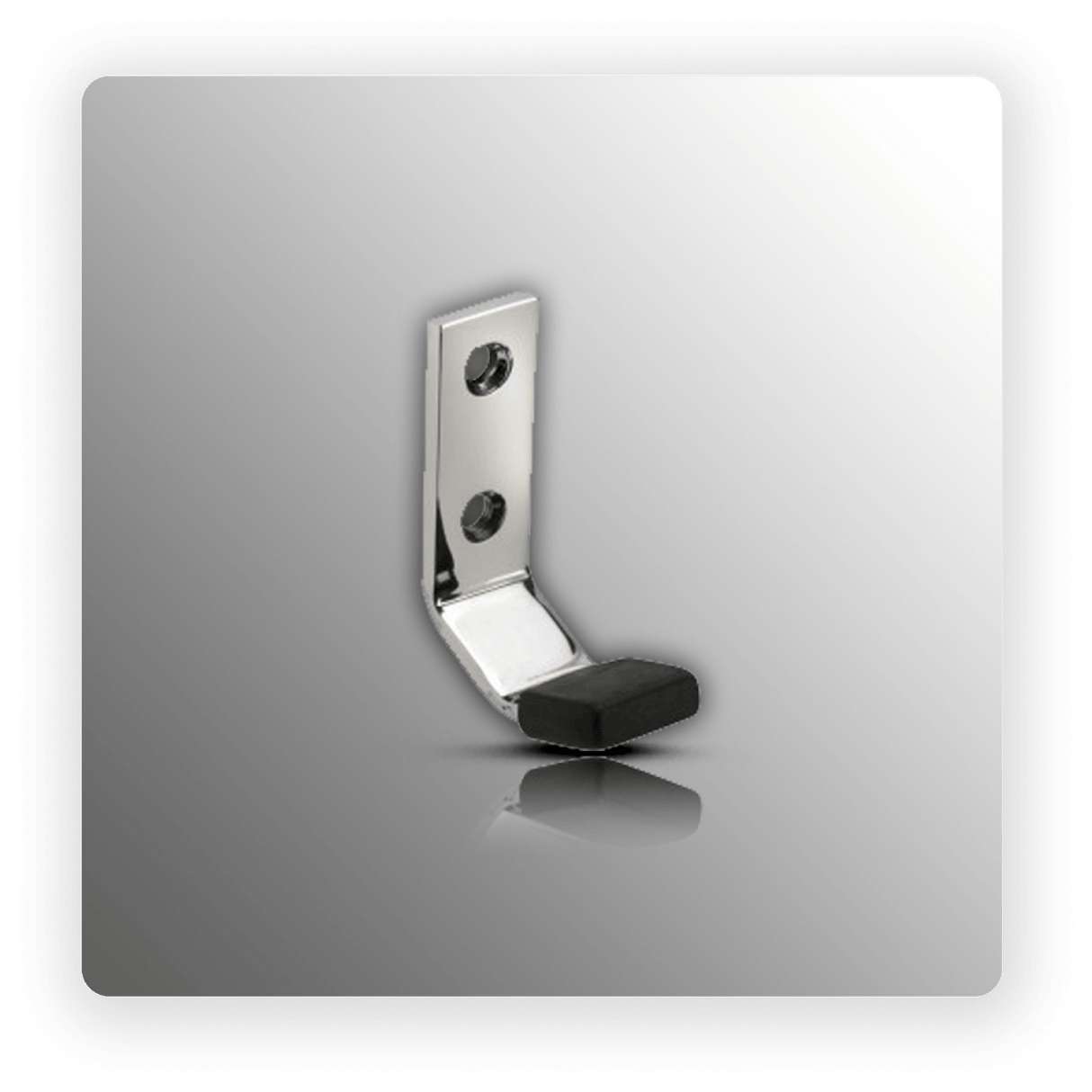 Wall Mounted Coat Hooks in Polished Stainless Steel with Buffer