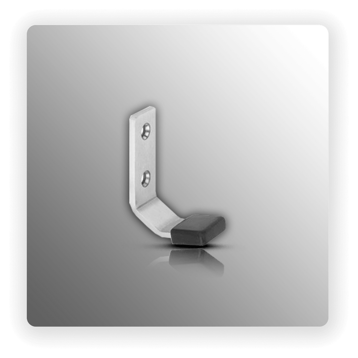 Wall Mounted Coat Hooks in Satin Stainless Steel with Buffer
