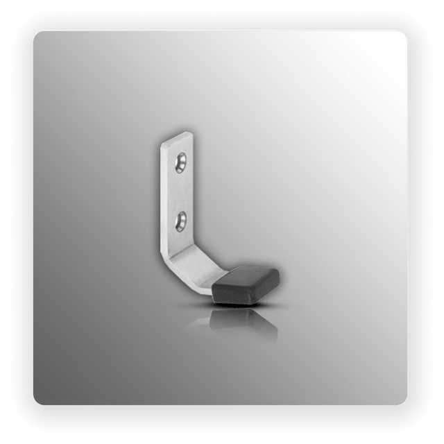 Wall Mounted Coat Hooks in Satin Stainless Steel with Buffer