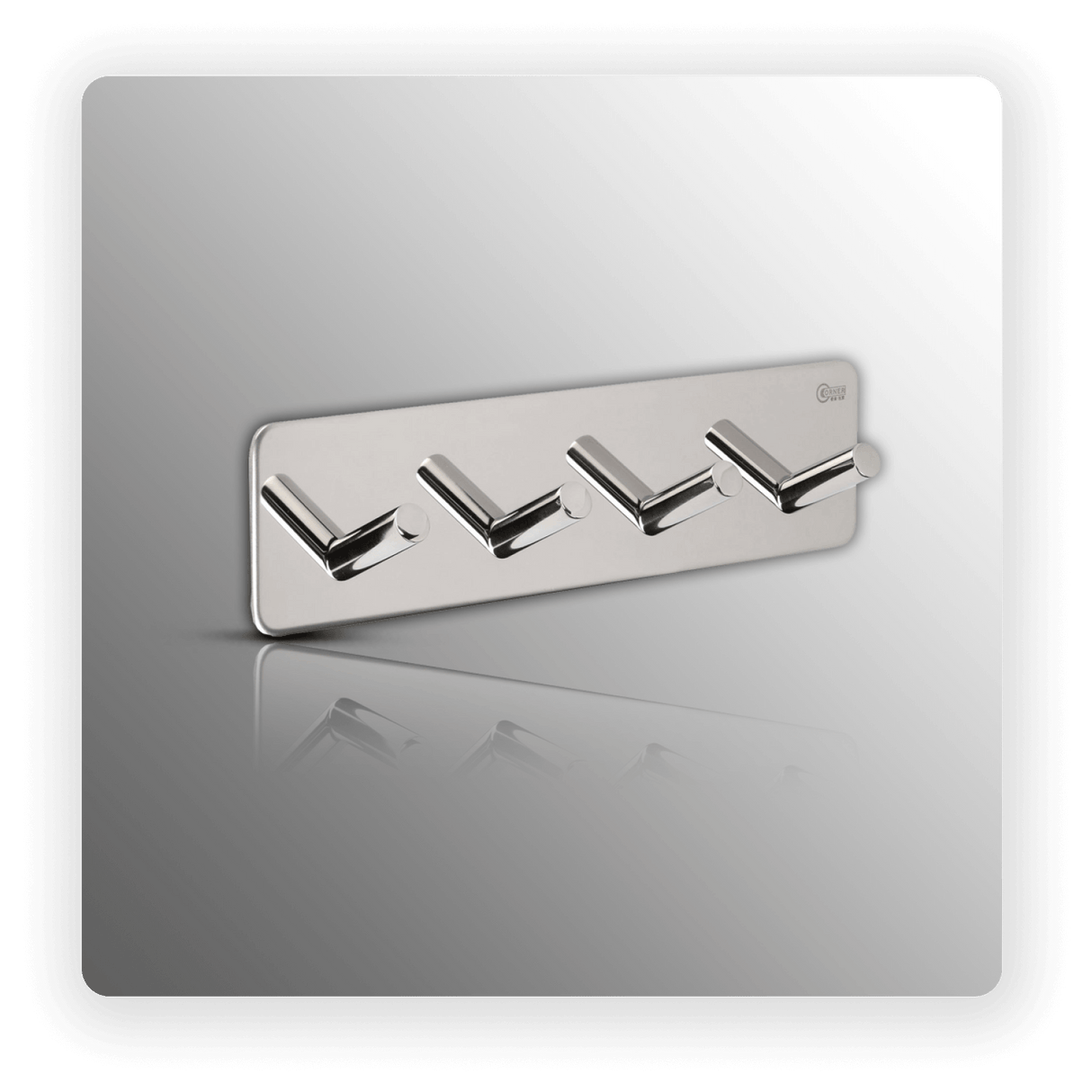 Stick on Coat Hooks for Coats and Robes with Polished Stainless Steel Finish