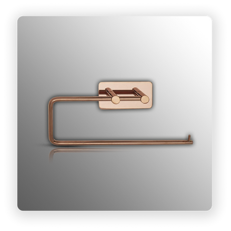 Copper Towel Rail with Self-adhesive Backplate