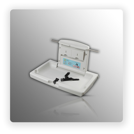 WHITE HORIZONTAL BABY CHANGE TABLE