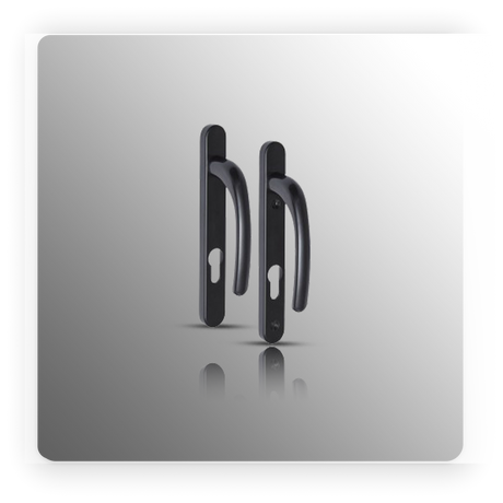 External Black UPVC Door Handles Black Aluminium