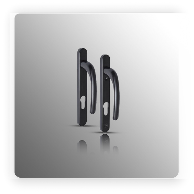 External Black UPVC Door Handles Black Aluminium