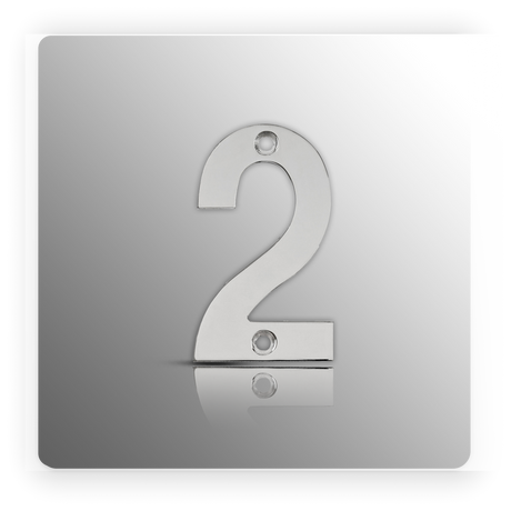 Front Door Numbers 3 Inch Polished Stainless Steel Door Numbers 0 - 9
