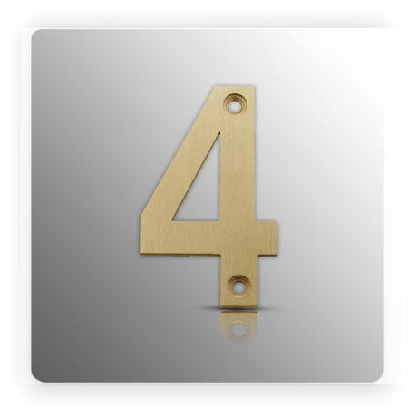 Front Door Numbers 3 Inch Satin Brass Door Numbers 0 - 9