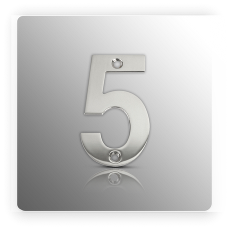Front Door Numbers 3 Inch Polished Stainless Steel Door Numbers 0 - 9