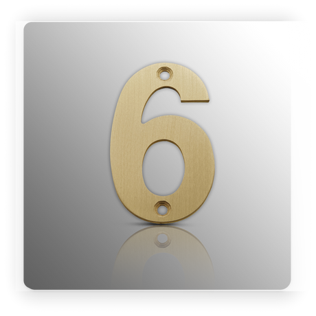 Front Door Numbers 3 Inch Satin Brass Door Numbers 0 - 9