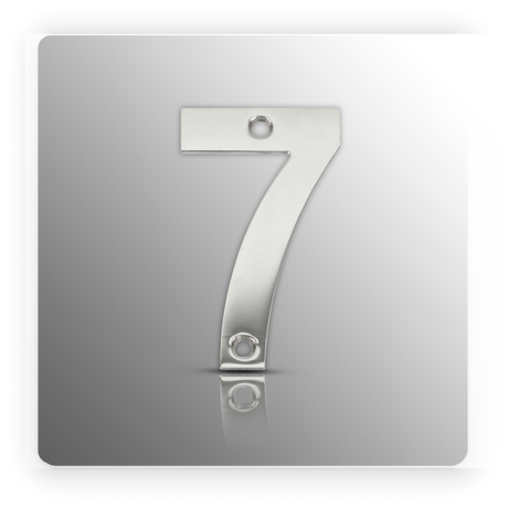 Front Door Numbers 3 Inch Polished Stainless Steel Door Numbers 0 - 9