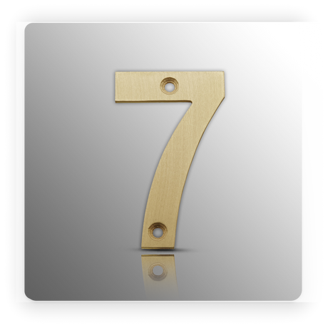 Front Door Numbers 3 Inch Satin Brass Door Numbers 0 - 9