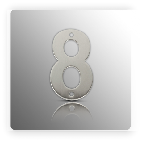 Front Door Numbers 3 Inch Polished Stainless Steel Door Numbers 0 - 9