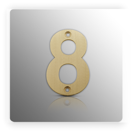 Front Door Numbers 3 Inch Satin Brass Door Numbers 0 - 9