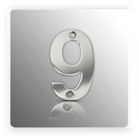 Front Door Numbers 3 Inch Polished Stainless Steel Door Numbers 0 - 9