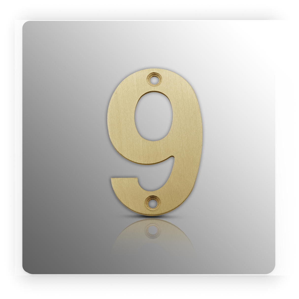 Front Door Numbers 3 Inch Satin Brass Door Numbers 0 - 9