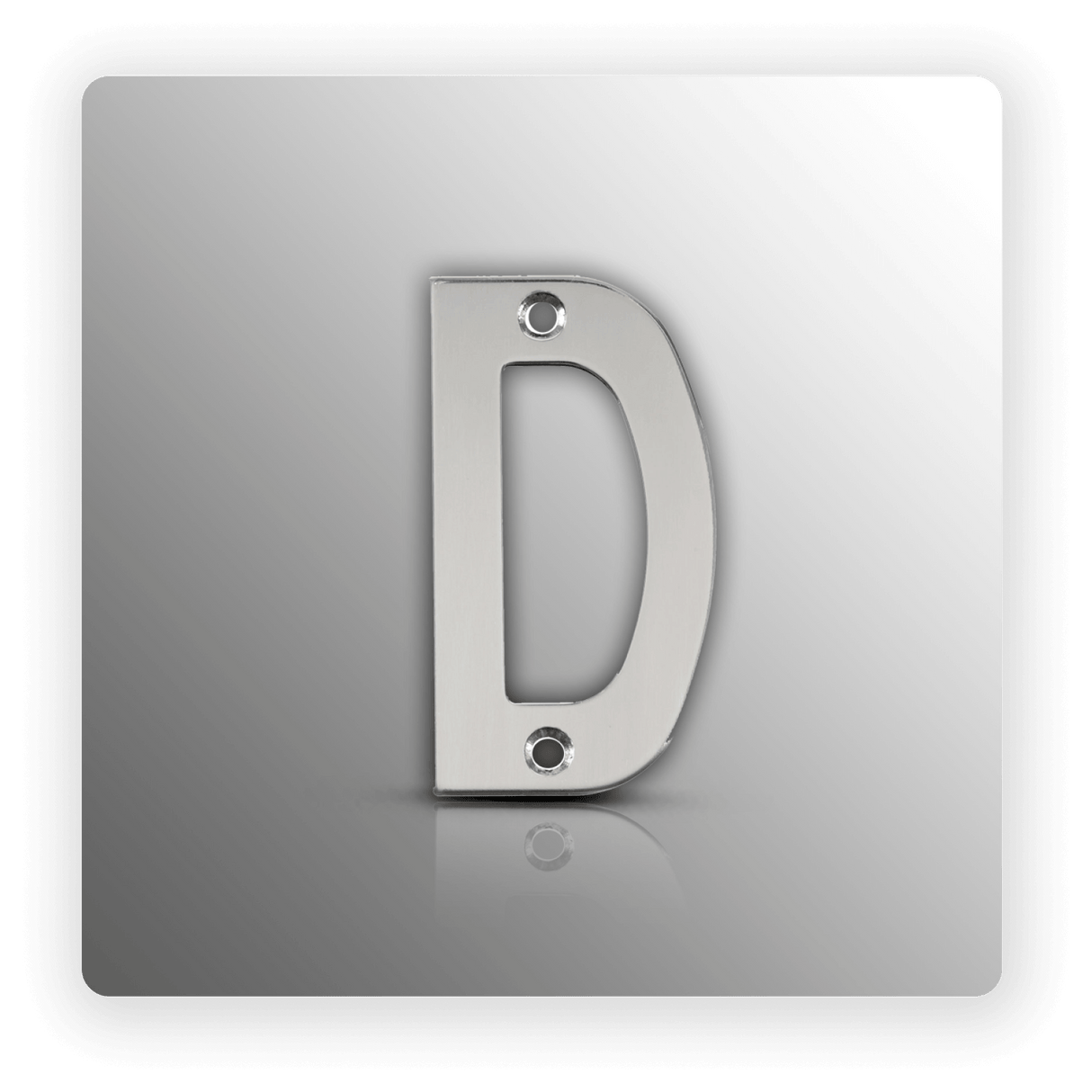 Stainless Steel Door Letters 3 Inch Polished Stainless Steel Letters A - D