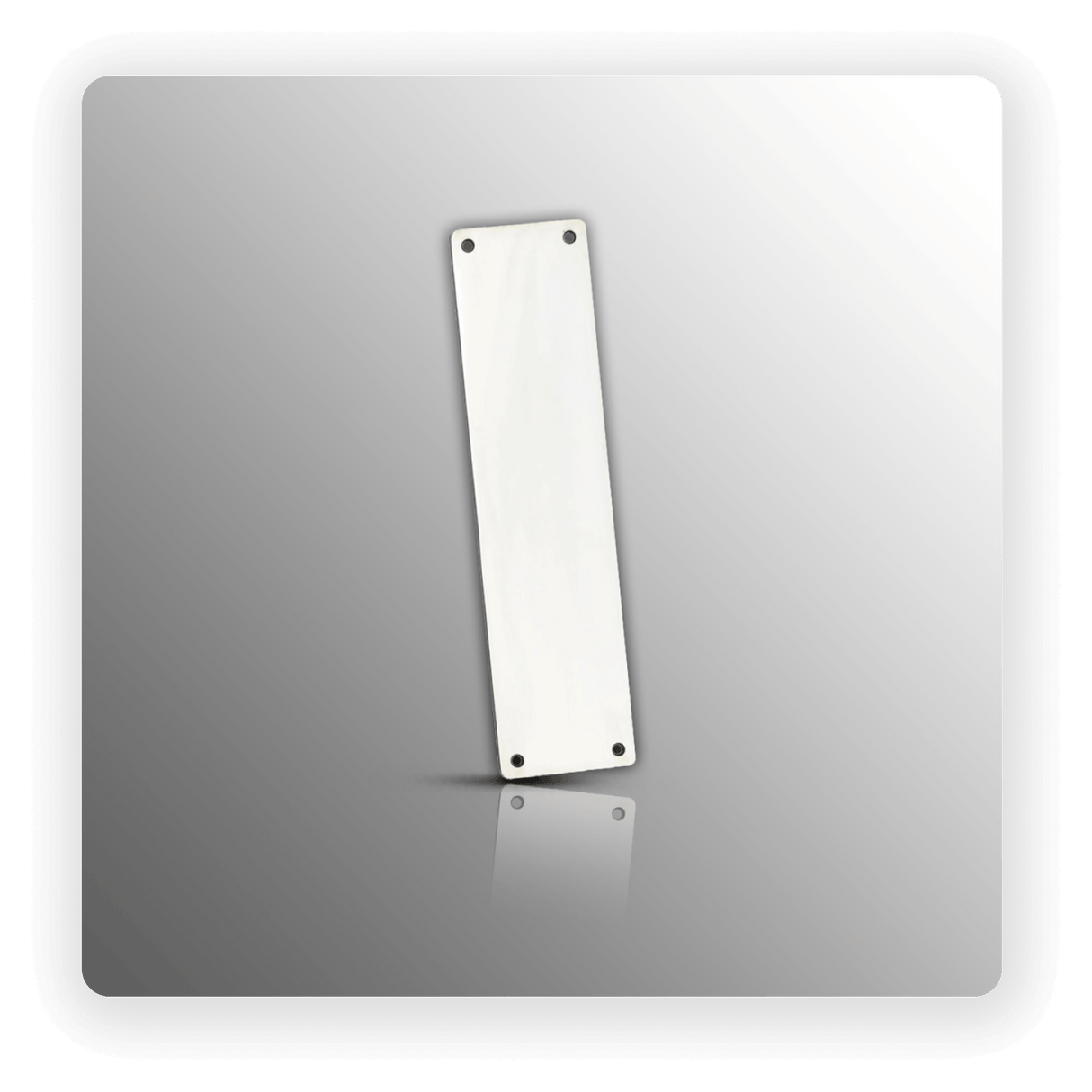Polished Stainless Steel Door Finger Plate 300 x 75mm