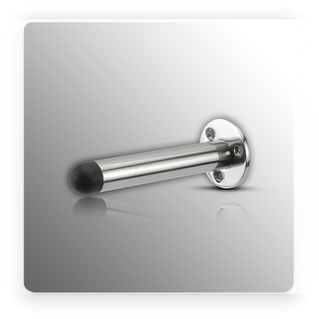 Skirting Door Stop with Polished Finish 100mm Projection