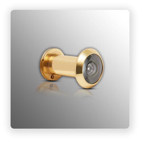 Door Viewer for Front Door Peephole with 160° Field of Vision, Polished Brass