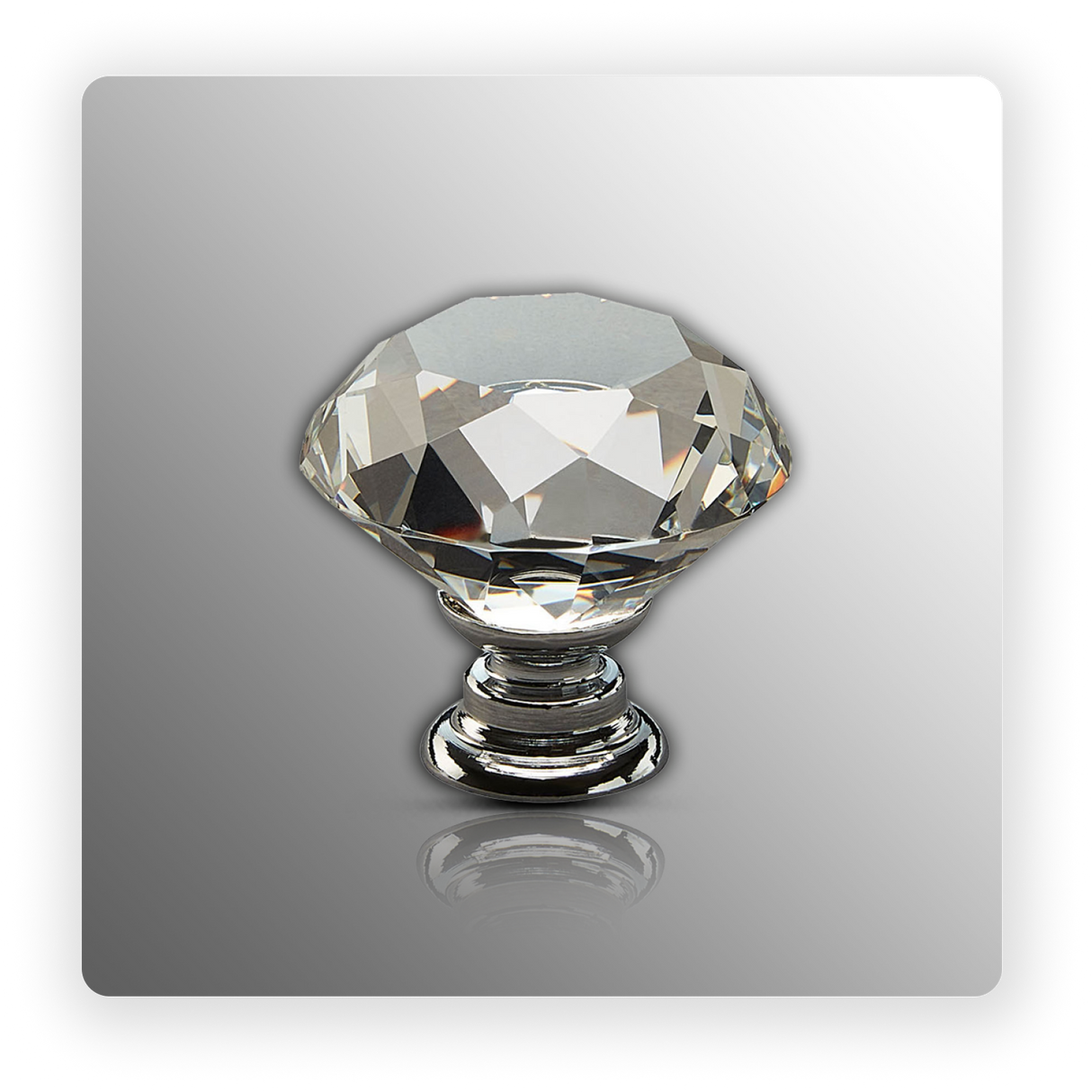Luxury Crystal Drawer Knobs with 30mm Diameter