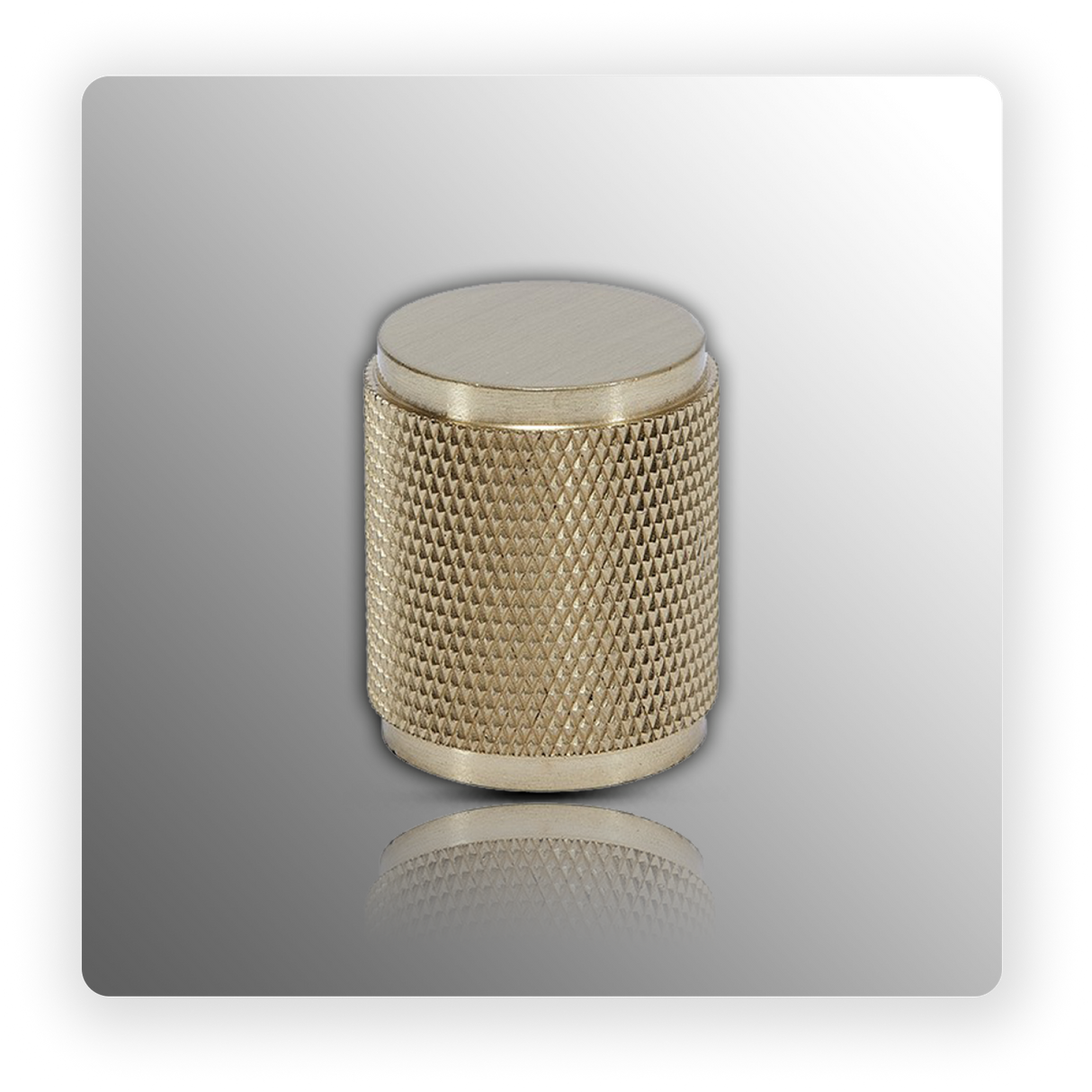 Satin Brass Knurled Cabinet Knobs 25mm