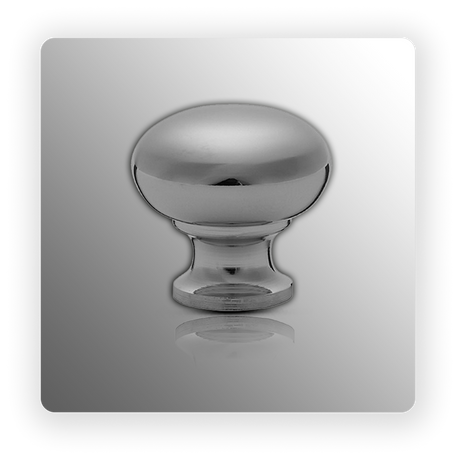 Mushroom Shaped Polished Chrome Drawer Knobs 25mm