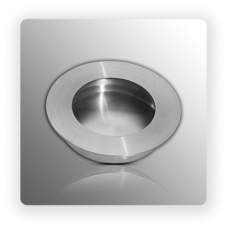 Satin Stainless Steel Round Flush Door Handle 65mm