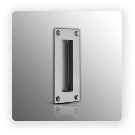 Rectangular Recessed Stainless Steel Flush Pull Handle 102mm x 45mm