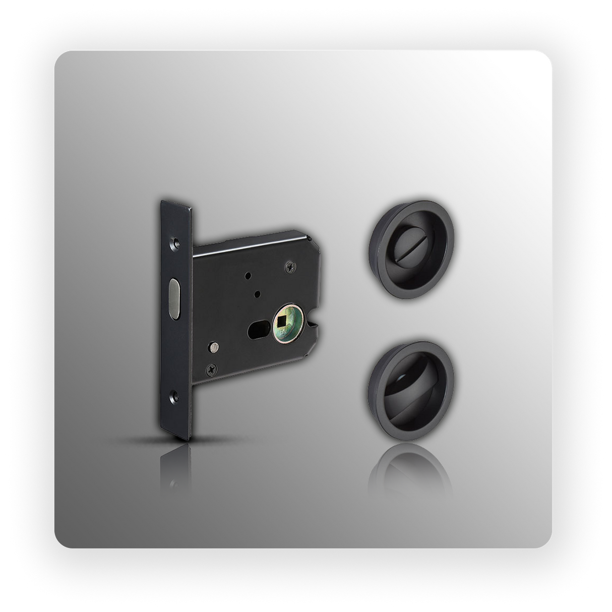 Sliding Door Lock in Matte Black Finish