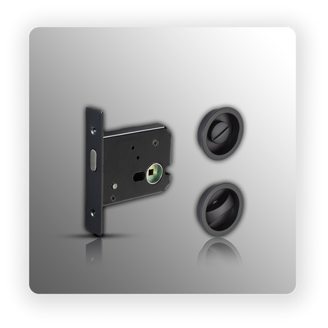 Sliding Door Lock in Matte Black Finish