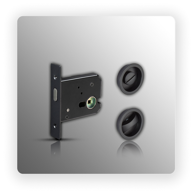 Sliding Door Lock in Matte Black Finish